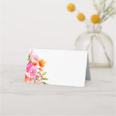 Modern Roze Sinaasappel Bloemen Bruiloft Welkom (Voorkant)