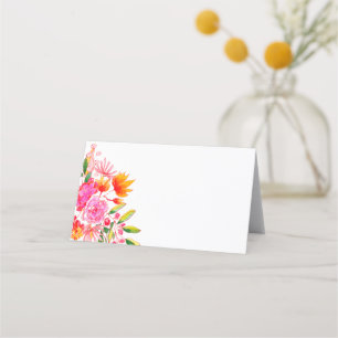 Modern Roze Sinaasappel Bloemen Bruiloft Welkom