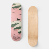 Modern roze sky Japans tekenbord Skateboard (Voorkant)