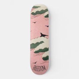 Modern roze sky Japans tekenbord Skateboard