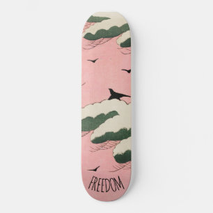 Modern roze sky Japans tekenbord Skateboard