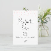 Modern Roze Stippen Parfait Bar Sign Kaart (Staand voorkant)