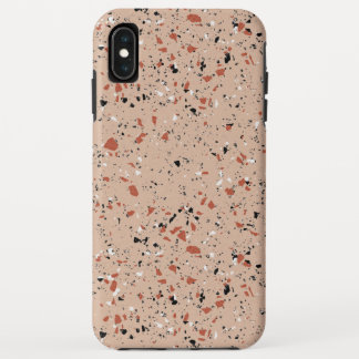 Modern roze terrazzo printpatroon iPhone XS max hoesje