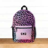 Modern Roze Trendy Patroon Monogram Initialen Kind