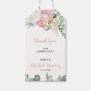 Modern Roze Tropisch Floral Vrijgezellenfeest Cadeaulabel