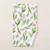 Modern roze Tulip Bad Handdoek (Handdoek)