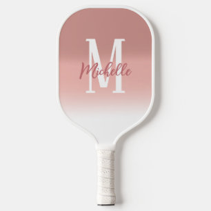 Modern roze vetmonogram pickleball paddle