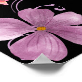 Modern roze vlinders Vrijgezellenfeest welkomstbor Poster (Hoek)