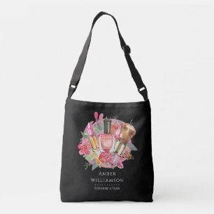 Modern roze Waterverf Makeup Artist Girly Chic Crossbody Tas