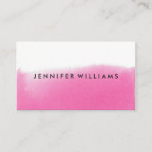 Modern roze Waterverf Wash | VISITEKAARTJES (Voorkant)