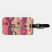 Modern roze wavy Art Design Personaliseert bagage Bagagelabel (Voorkant horizontaal)