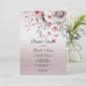 Modern roze wit bloemig Vrijgezellenfeest Kaart (Staand voorkant)