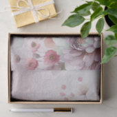 Modern Roze Witte Bloem Tissuepapier (Geschenk)