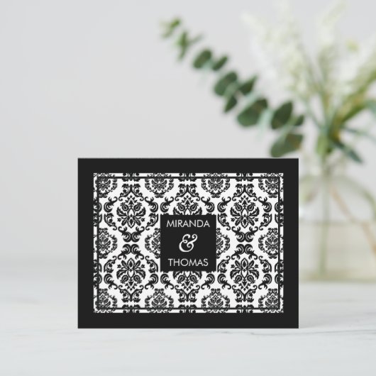 MODERN RSVP REPLY CARD: kleurt 10 Kaart (Staand voorkant)
