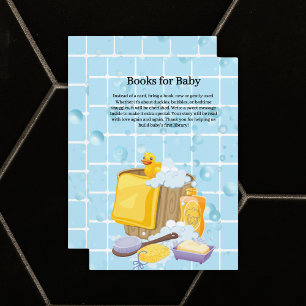 Modern Rubber Ducky Bubbles Baby shower Informatiekaartje