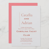 Modern Rust Wedding Uitnodiging (Voorkant / Achterkant)