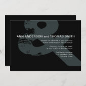 Modern Rustic Ampersand Wedding Kaart (Voorkant / Achterkant)