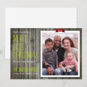 Modern Rustic Beachy-kerstfotokaart Feestdagenkaart (Voorkant / Achterkant)