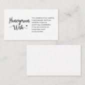 Modern Rustic Boerderij, zwart script, Honeymoon W Informatiekaartje (Voorkant / Achterkant)