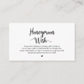 Modern Rustic Boerderij, zwart script, Honeymoon W Informatiekaartje (Voorkant)