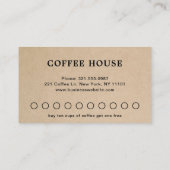 Modern Rustic Brown Simple Cute Coffee Klantenkaartje (Achterkant)