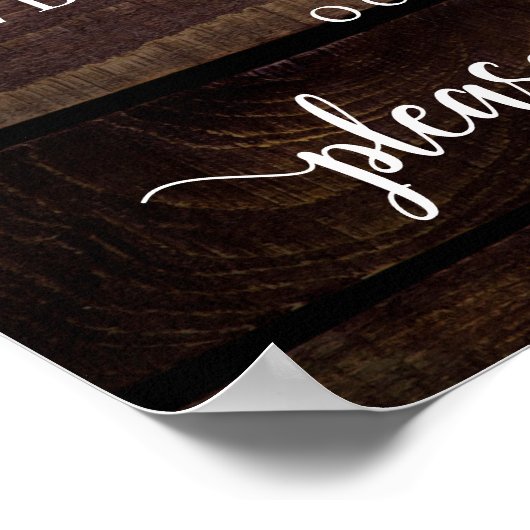 Modern Rustic, Bruiloft Proefhuwelijk Avondeten We Poster (Hoek)