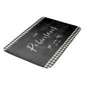 Modern Rustic Buffalo Check Plays Family Script Badmat (Gekanteld)