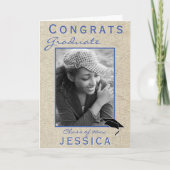 Modern Rustic Congrats Afstuderen Afstuderen Foto Kaart (Voorkant)