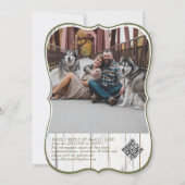 Modern Rustic Country Barn, Boho Sunflower Wedding Kaart (Achterkant)