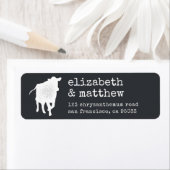 Modern Rustic Country Farmhouse Weddenschap Etiket (Insitu)