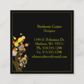 Modern Rustic Country Trees Body & Bath Vierkante Visitekaartje (Achterkant)