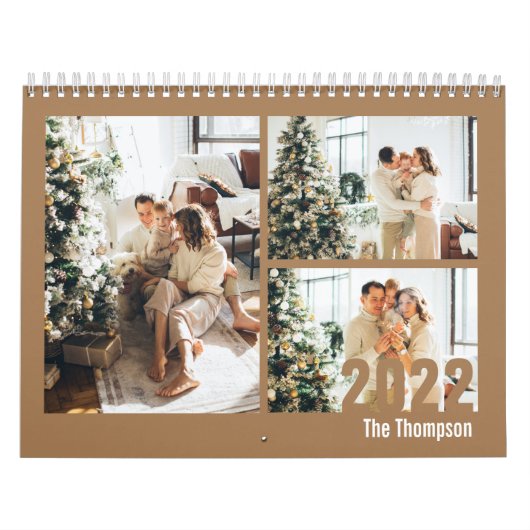 Modern Rustic Custom Creëer je eigen foto Kalender (Hoes)