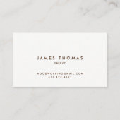 Modern Rustic Dark Wood | VISITEKAARTJES (Achterkant)