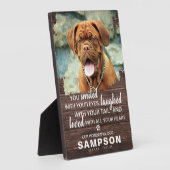 Modern Rustic Dierenherdenking | Foto Aandenken Fotoplaat (Zijkant)