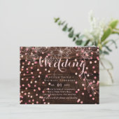 Modern Rustic Dusty Roos Pink Confetti Wedding (Staand voorkant)