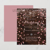 Modern Rustic Dusty Roos Pink Confetti Wedding (Voorkant / Achterkant)