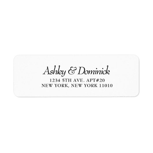Modern Rustic Elegant Wedding Return Address Etiket (Voorkant)