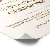 Modern Rustic Fall Boho Flower Wedding  Poster (Hoek)