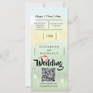 Modern Rustic Festival Wedfest QR Weddenschap