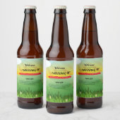 Modern Rustic Festival Wedfest Wedfest Welcome Bier Etiket (Flessen)