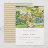 Modern Rustic Fields Mountain Landscape Wedding Kaart (Voorkant / Achterkant)