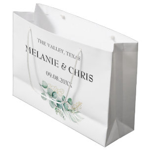 Modern Rustic Floral Custom Boho Gifts Wedding Lar Groot Cadeauzakje