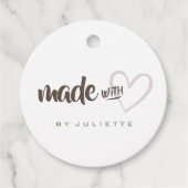 Modern Rustic gemaakt met Love Heart Kraft Paper Bedankjes Labels (Voorkant)