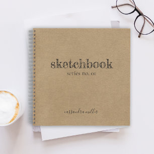 Modern Rustic Hand Lettered Sketchbook Kraft Paper Notitieboek