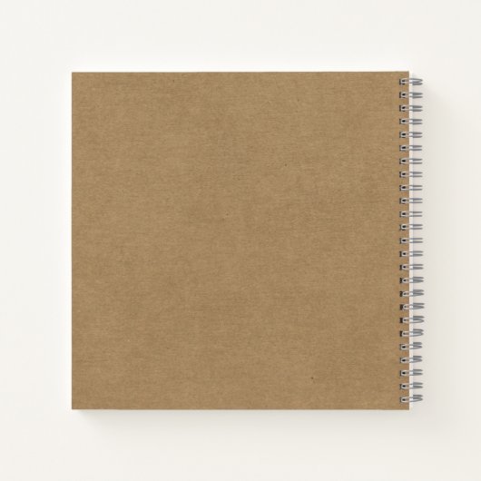 Modern Rustic Hand Lettered Sketchbook Kraft Paper Notitieboek (Achterkant)