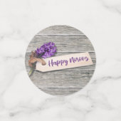 Modern Rustic Happy Norooz Hyacinth Confetti (Kleine voorkant)