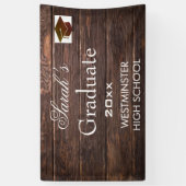 Modern Rustic High School Afstuderen Spandoek (Verticaal)