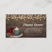 Modern Rustic Hot Cocoa Cozy Baby shower Informatiekaartje (Voorkant)