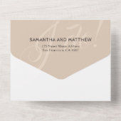 Modern Rustic I Do Verloving Photo Wedding All In One Uitnodiging (Achterkant)