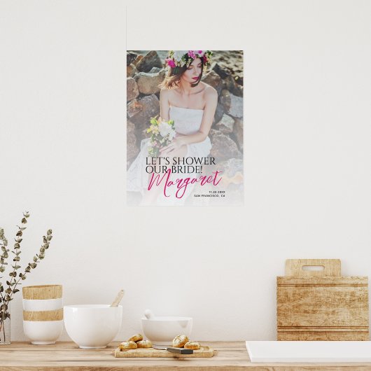 Modern Rustic Laten we onze bruid overladen met ca Poster (Keuken)